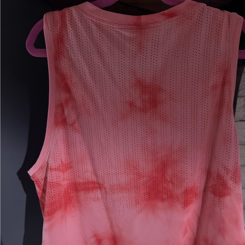 Pink Tie-Dye Sleeveless Top